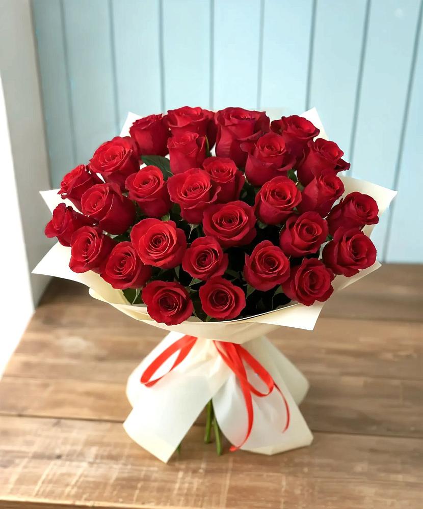 Букет 29 Красных роз в Каспийске