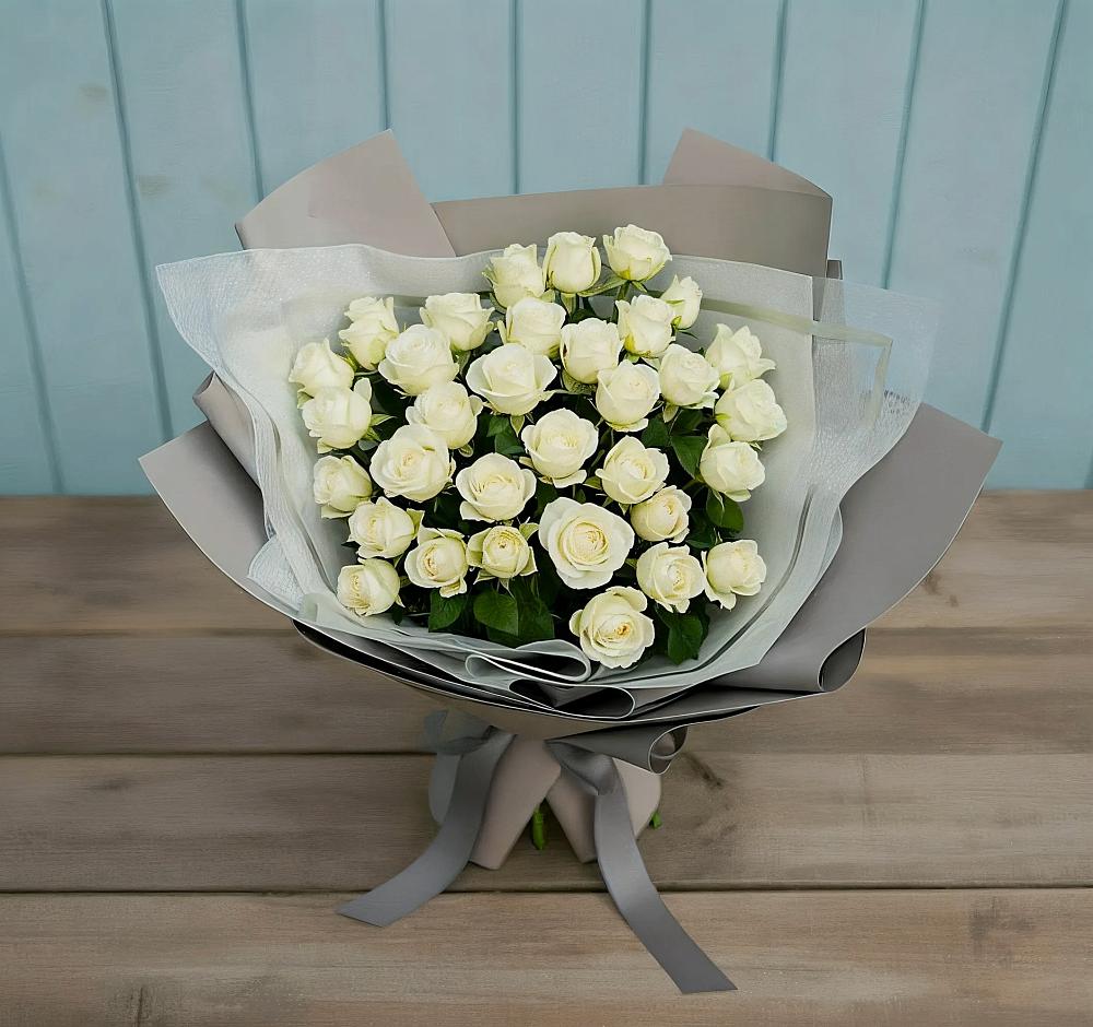 Букет Белоснежная нежность в Каспийске