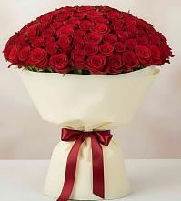 Букет 101 Красная роза Милано в Каспийске
