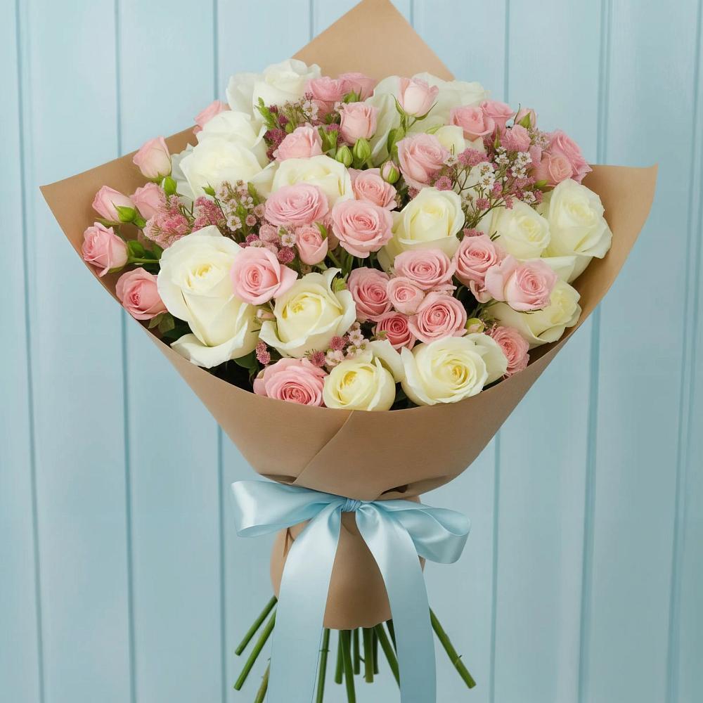 Букет цветов из: Розы в Каспийске