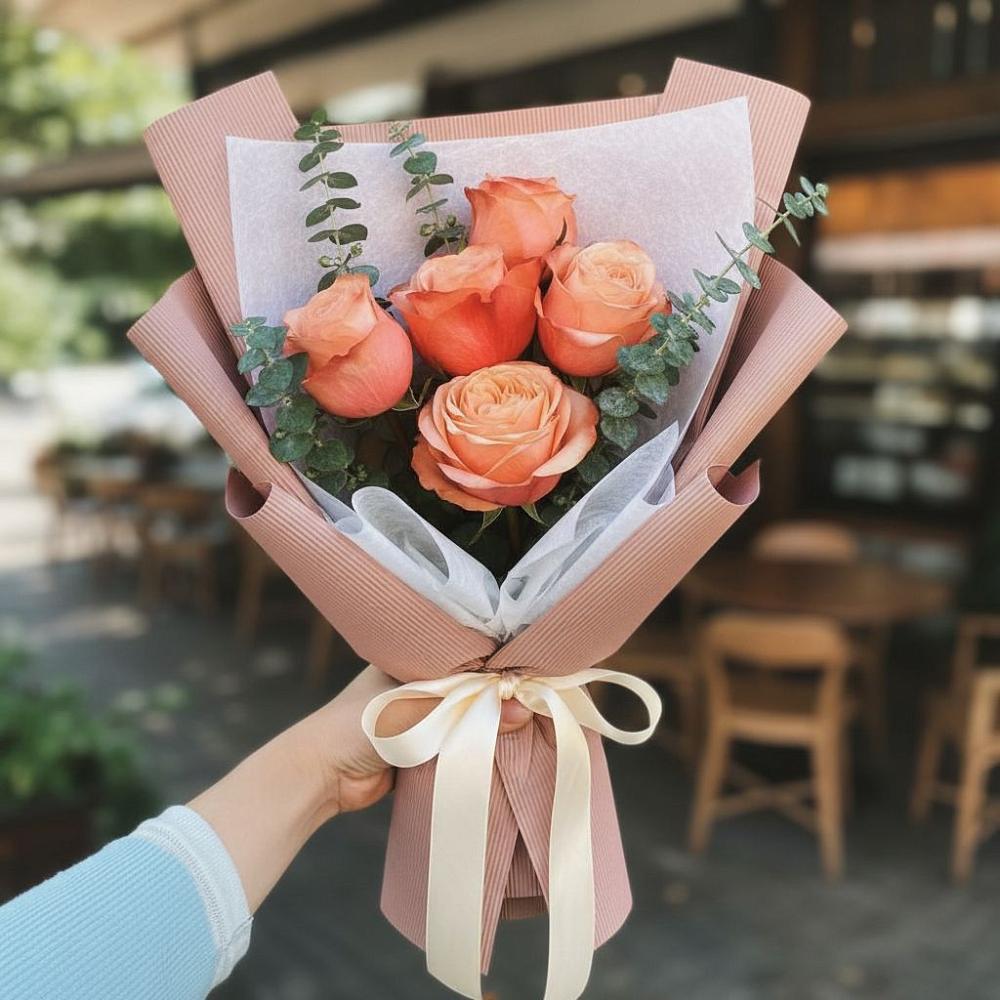 Букет цветов из: Розы в Каспийске