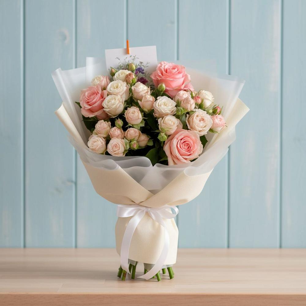 Букет цветов из: Розы в Каспийске