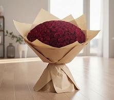 Букет 101 Красная роза в Каспийске