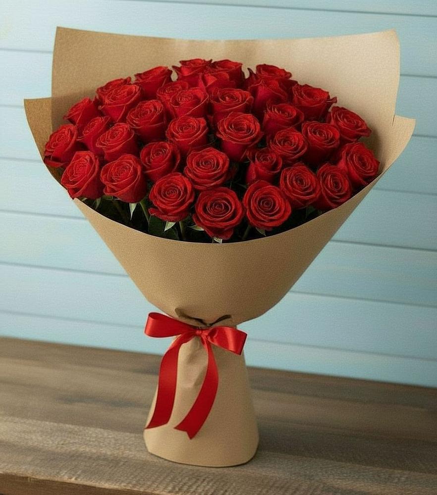 Букет Красные розы Милано в Каспийске