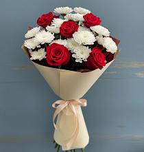 Букет цветов из:  Розы и Хризантемы в Каспийске