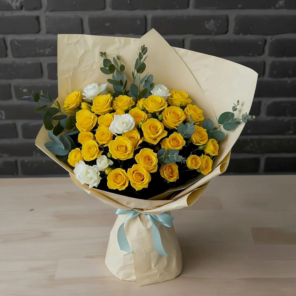 Букет цветов из: Розы в Каспийске