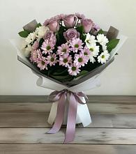 Букет цветов из:  Хризантемы и Розы #REPLACE_PRED# Каспийске