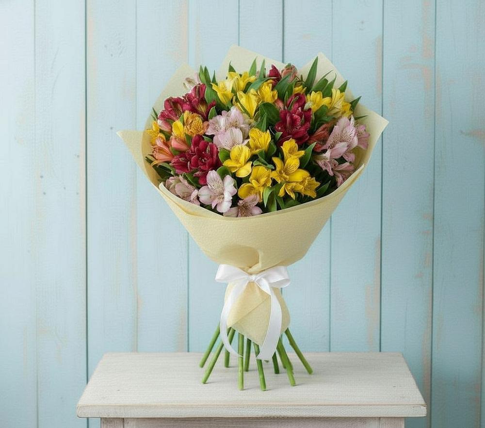 Букет цветов из: Альстромерии в Каспийске