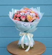 Букет цветов из:  Хризантемы и Розы #REPLACE_PRED# Каспийске