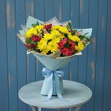 Букет цветов из:  Альстромерии и Хризантемы #REPLACE_PRED# Каспийске