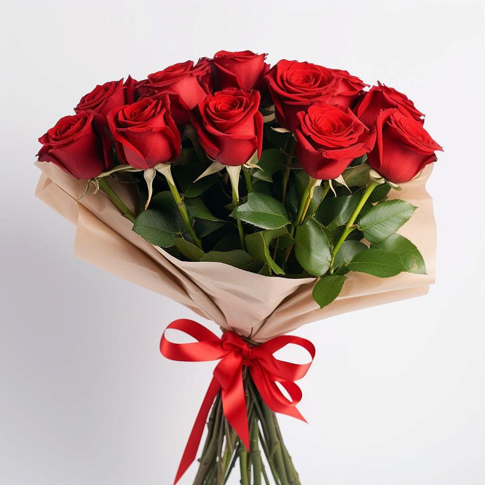 Букет 11 Красных роз Эдлесс Лав в Каспийске